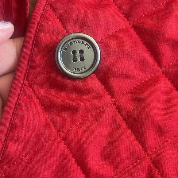 Red size small Burberry Quiles coat - Picture 3 of 8